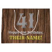 41誕生日: Country インスパイア Western Look, Name ラージペーパーバッグ (正面)