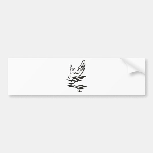 41隻のカヤックの船尾 バンパーステッカー (正面)