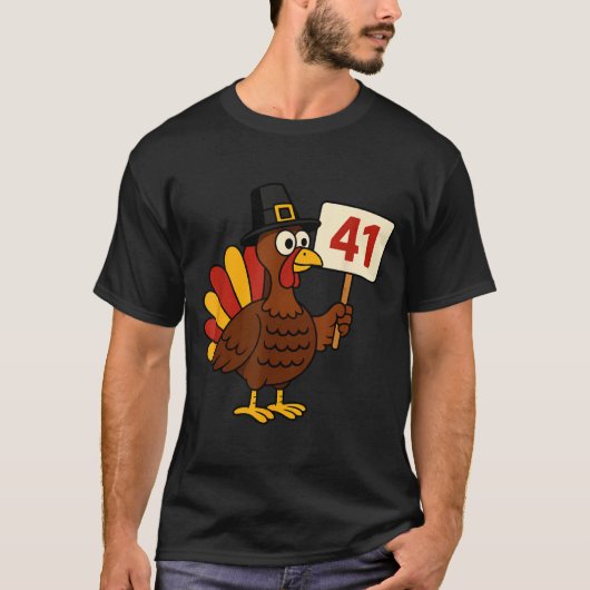 41面白い感謝祭の七面鳥のミーム フォーティーワン 4 1 ギー Tシャツ (正面)
