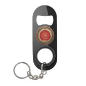 [410] Vegviser -バイキング金ゴールド魔法Runic Compass キーホルダー栓抜き (正面)