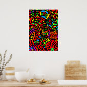 #411の抽象画 ポスター (キッチン)