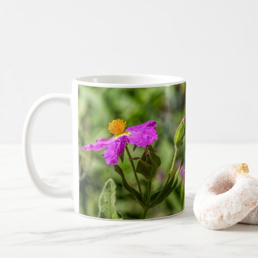 4111 – ピンクの花マグカップ コーヒーマグカップ (ドーナツ)