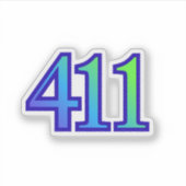 411 エンジェルナンバー 成長 ステッカー シール (正面)