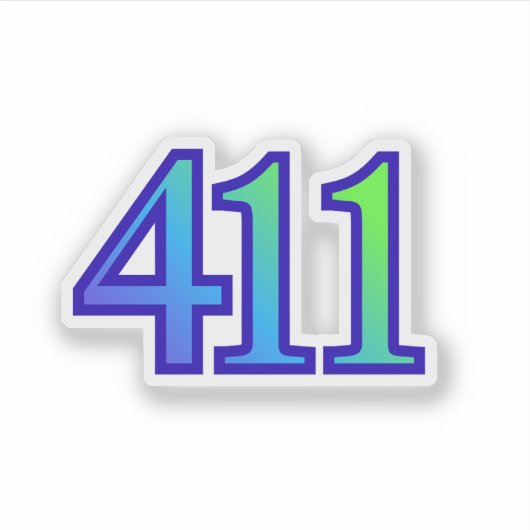 411 エンジェルナンバー 成長 ステッカー シール (正面)