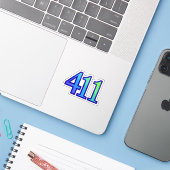 411 エンジェルナンバー 成長 ステッカー シール (ノートパソコンとiPhone)
