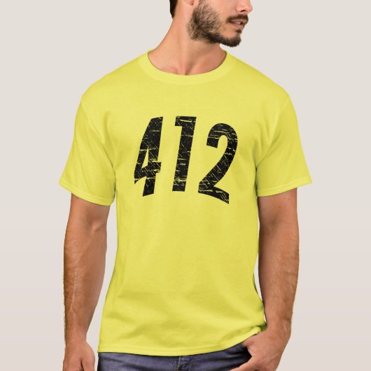 412 (市外局番の) Tシャツ (正面)