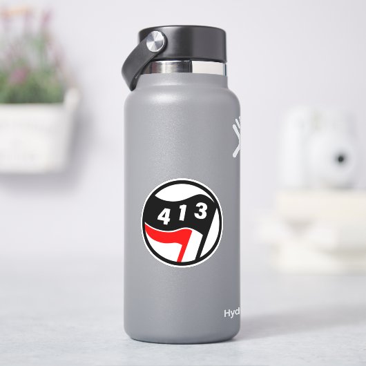 413 ウエスタンマサチューセッツ抗ファシズム シール (HydroFlask)