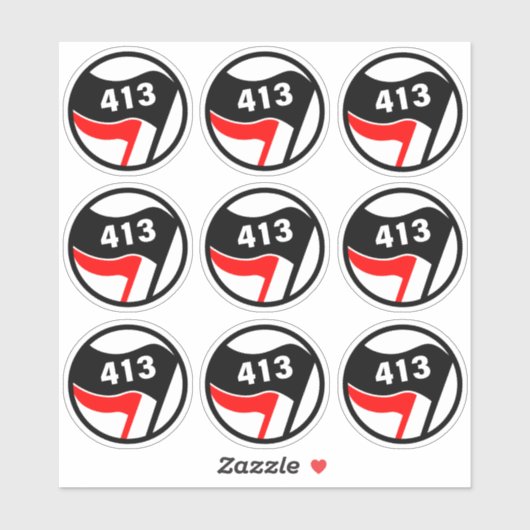 413 Antifascist Sticker Pack シール (シート)