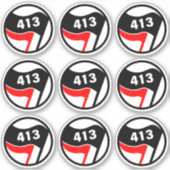 413 Antifascist Sticker Pack シール (正面)