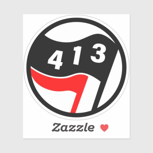 413 Western Mass Antifascist シール (シート)