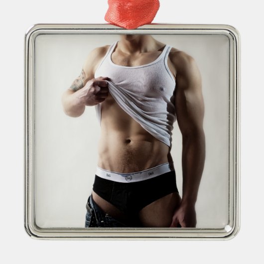 41786a大きな塊 メタルオーナメント (正面)