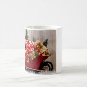 4197-グリッターそりとプレゼントと雪の木 コーヒーマグカップ (中央)
