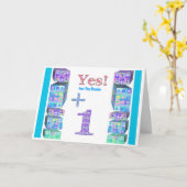 41 51 61 71 81 91 101年若い！ハッピーバースデー カード (黄色い花)