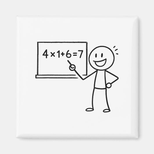 41 67ミーム41六七数学おもしろい先生 マグネット (正面)