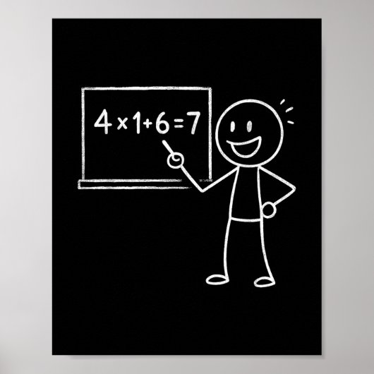 41 67ミーム4 One 6 おもしろい Seven Math先生G ポスター (正面)