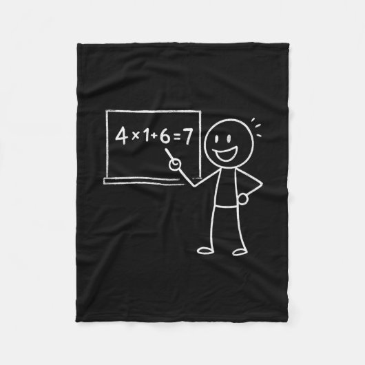 41 67 ミーム 41 67 おもしろ数学教師 フリースブランケット (正面)