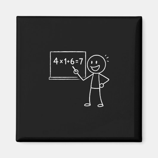 41 67 Meme Forty One Six Seven Funny Math Teacher  マグネット (正面)