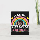 41 Days Of School Happy 41st Day Of 6th Grade Teac カード (正面)