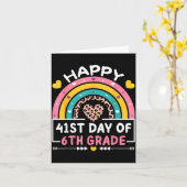 41 Days Of School Happy 41st Day Of 6th Grade Teac カード (黄色い花)