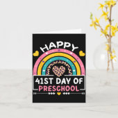 41 Days Of School Happy 41st Day Of Preschool Teac カード (黄色い花)