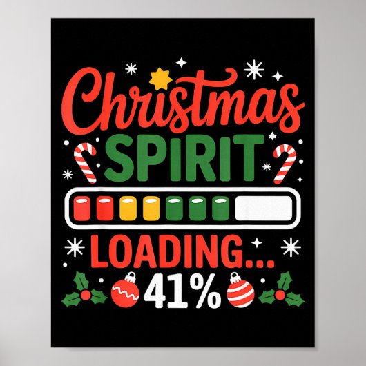 41 Meme Christmas Spirit Loading 41% Four One For  ポスター (正面)