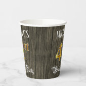 41st Birthday Party — Faux Gold & Faux Wood Looks 紙コップ (左)