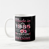 41th Birthday Made In 1985 41 Years Of Being Aweso コーヒーマグカップ (左)