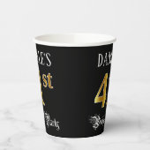 41th Birthday Party – スクリプファンシート、フェイク金ゴールド・ルック 紙コップ (左)