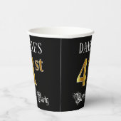 41th Birthday Party – スクリプファンシート、フェイク金ゴールド・ルック 紙コップ (右)