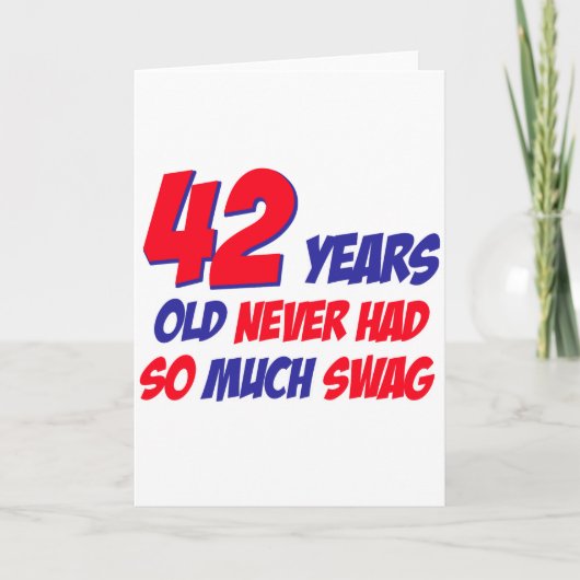 42おもしろい歳の誕生日 カード (正面)
