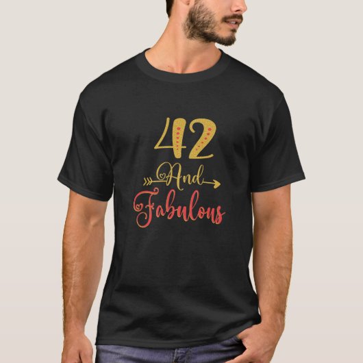 42とWIF用の素晴らしい女性42番目の誕生日アイディア Tシャツ (正面)
