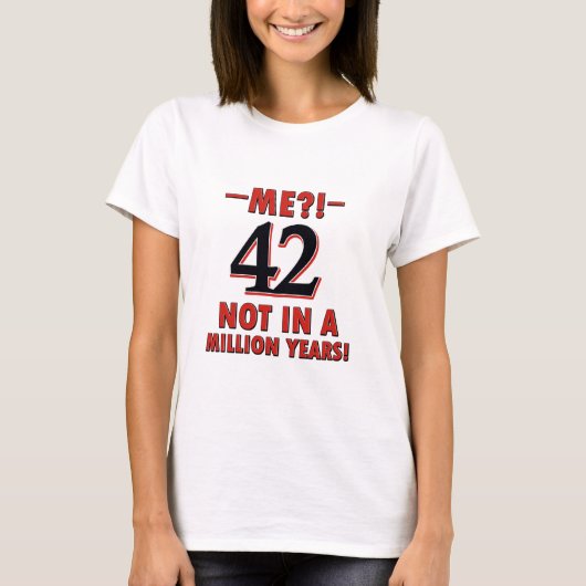42の誕生日のデザイン Tシャツ (正面)