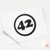 42ステッカー ラウンドシール (封筒)