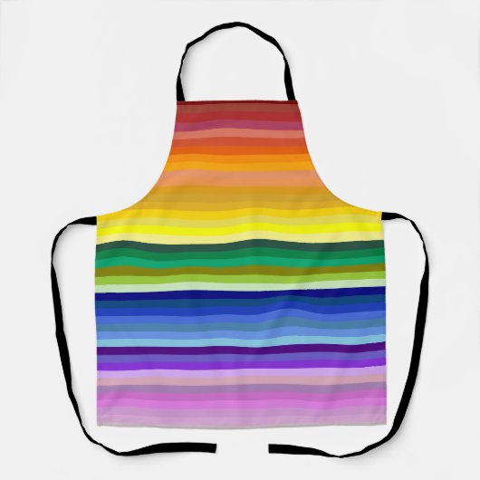 42ストライプRainbow Spectrum エプロン (正面)