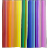 42ストライプRainbow Spectrum シャワーカーテン (正面)