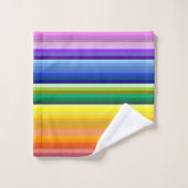 42ストライプRainbow Spectrum バスタオルセット (ウォッシュタオル)