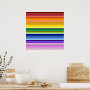 42ストライプRainbow Spectrum ポスター
