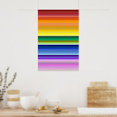 42ストライプRainbow Spectrum ポスター (キッチン)