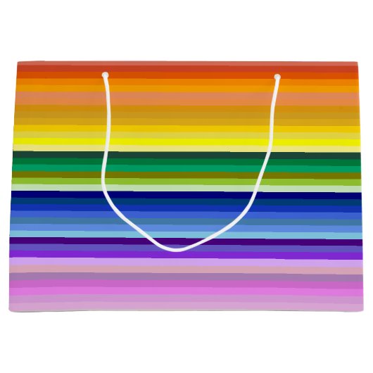 42ストライプRainbow Spectrum ラージペーパーバッグ (正面)