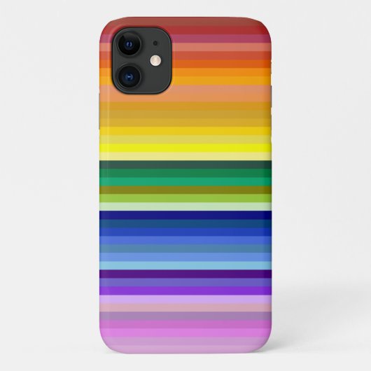 42ストライプRainbow Spectrum Case-Mate iPhoneケース (裏面)