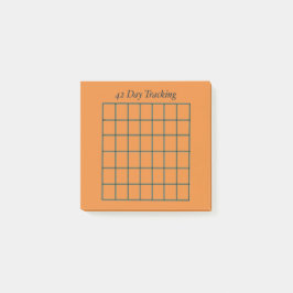 42デイトラッカーオレンジ色付箋 ポストイット