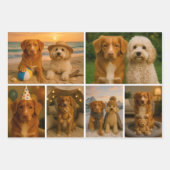 42フォトコラージュパーソナライズされたテンプレート ラッピングペーパーシート (正面3)