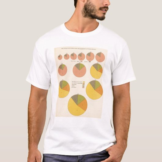 42人口、要素1790-1900年 Tシャツ (正面)