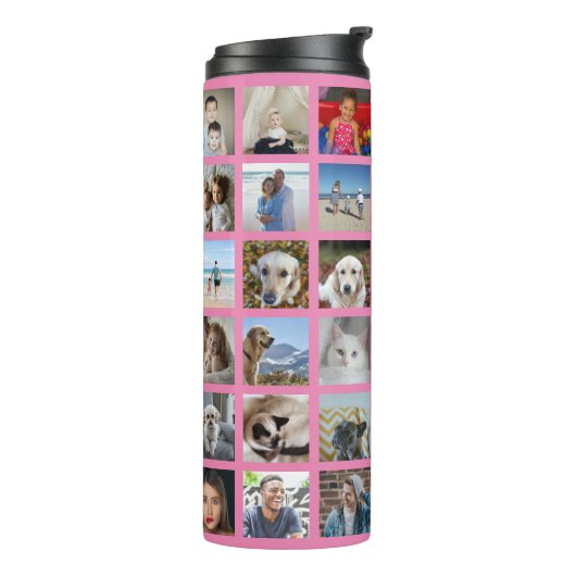 42写真パーソナライズされたコラージュ タンブラー (回転左)