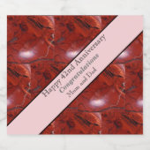 42周年結婚ジャスパー スパークリングワインラベル (シングルラベル)