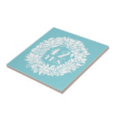 42周年記念ホワイトフローラリース記念ギフト タイル (側面)