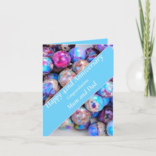 42周年記念結婚のジャスパー カード (正面)