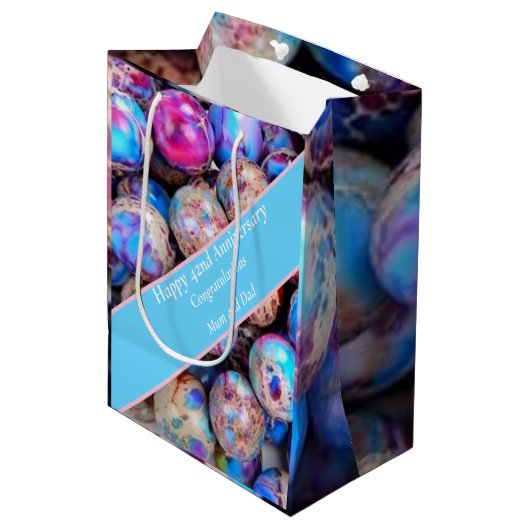 42周年記念結婚のジャスパー ミディアムペーパーバッグ (正面アングル)