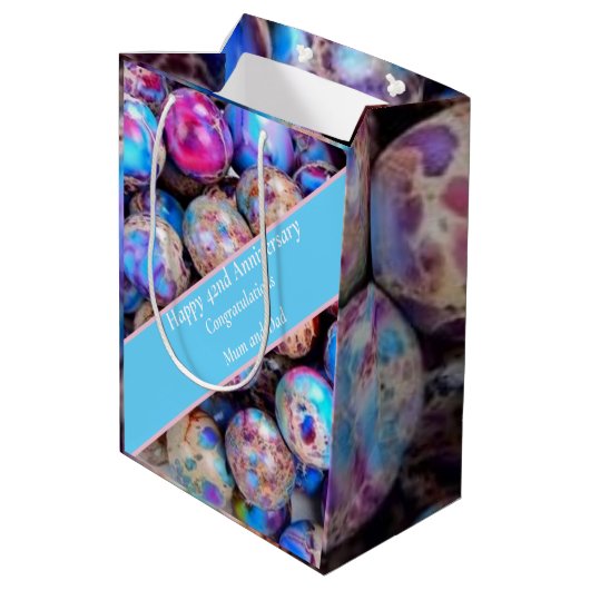 42周年記念結婚のジャスパー ミディアムペーパーバッグ (裏面アングル)