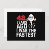 42年前に誕生日 私は一番速かった ポストカード (正面/裏面)